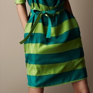Burberry Dresses - New w/oTag Burberry Brit Green Silk Shirt Dress Burberry Dresses - New w/oTag Burberry Brit Green Silk Shirt Dress